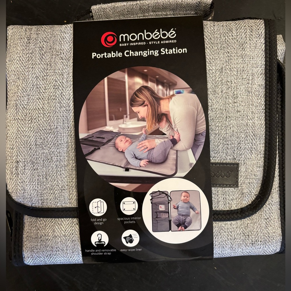 Monbebe Portable Changing Station in Gray